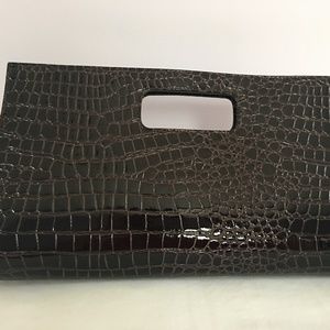 Faux Crocodile Patent PU Leather Stylish Clutch Pu